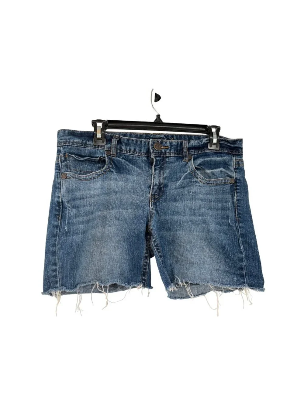 Maurices Cutoff Denim Shorts Juniors 11/12 Low Rise Distressed Used